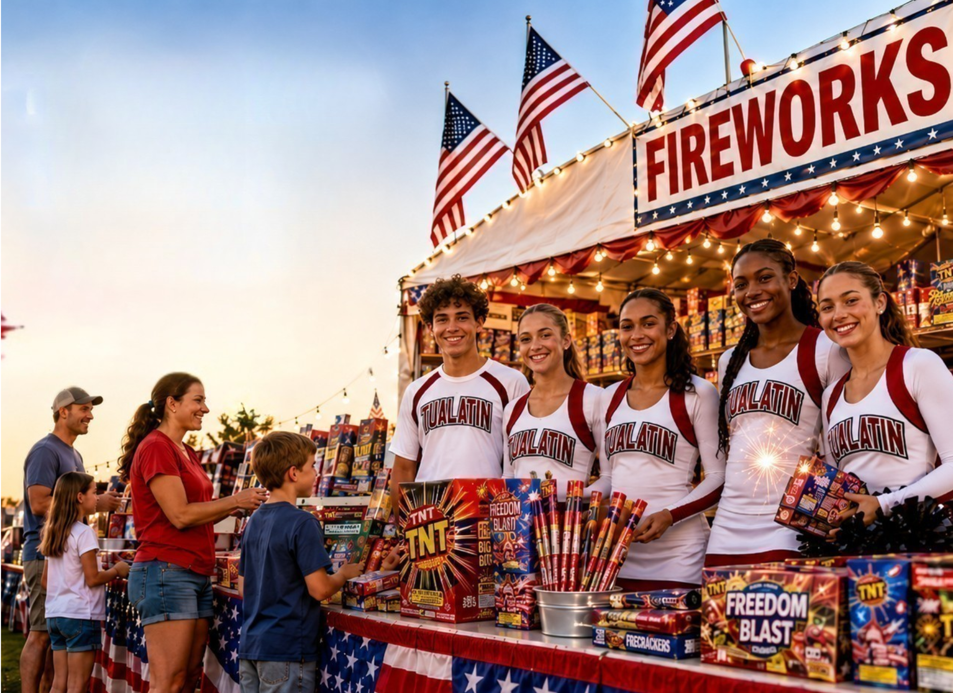 TNT Fireworks tent exterior